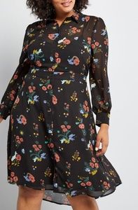 Modcloth wizard of Oz print shirt dress